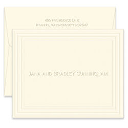 Embossed Embassy Folded Note Cards